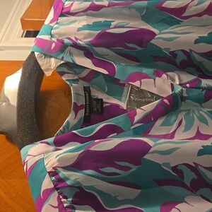 Ashley Stewart Multicolor Floral Blouse